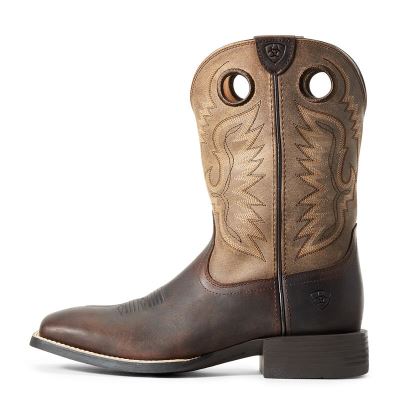 Ariat Sport Ranger Kahverengi / Bej Rengi Western Csizma Erkek (30750-132)